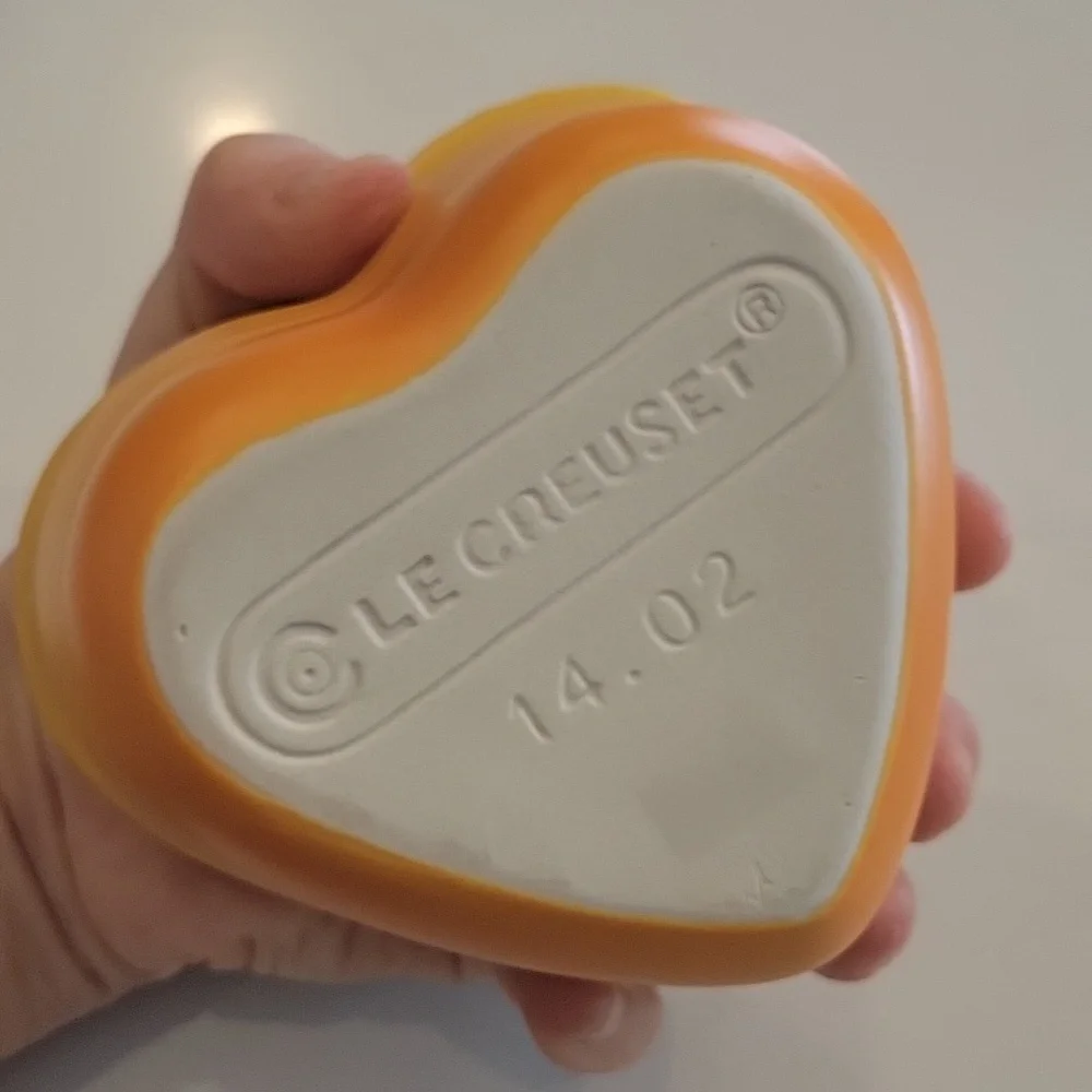 Le Creuset Sunburst Orange Gold Matte Heart